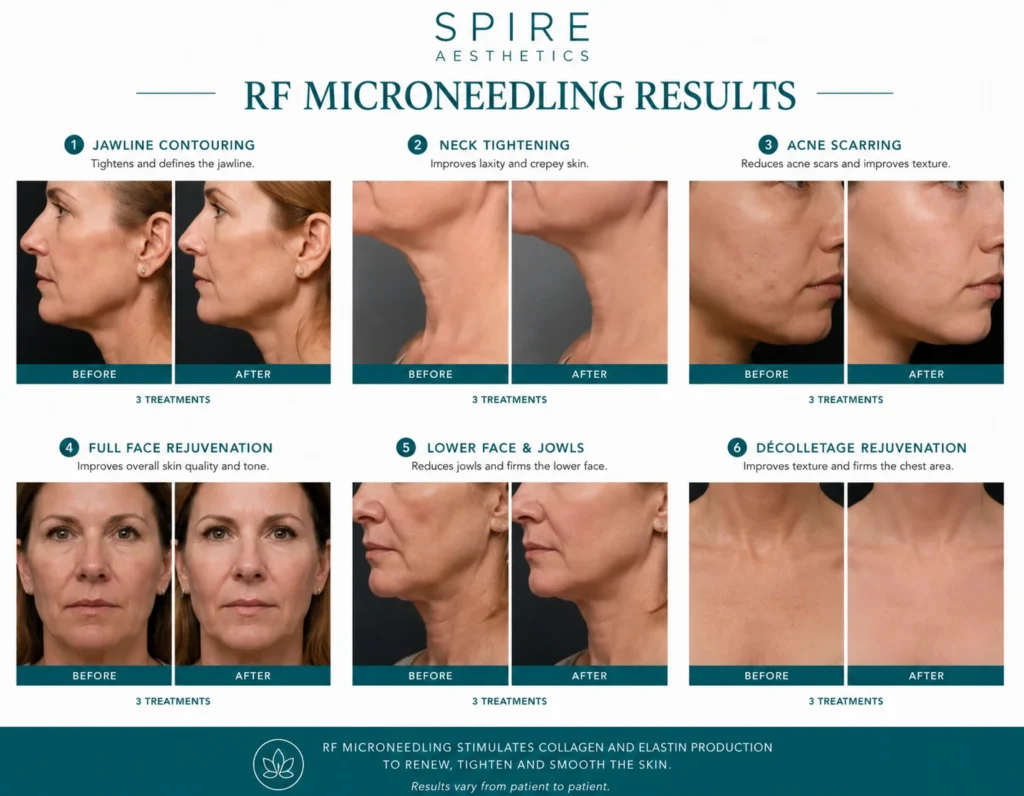 RF Microneedling Skin tightening Bedworth results