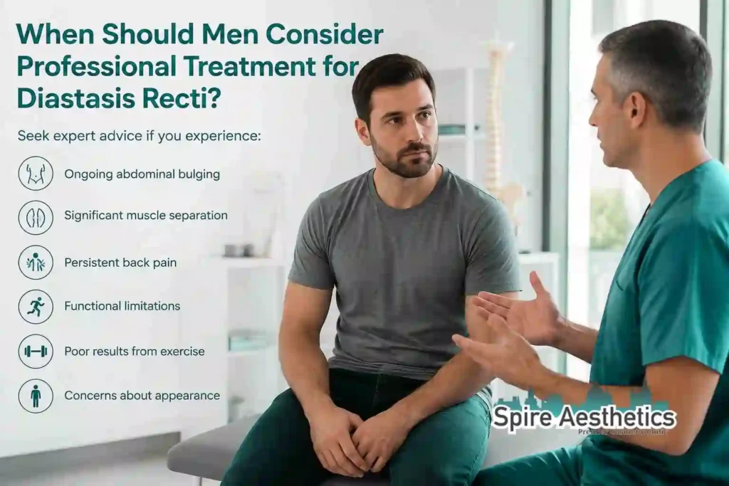 When Should Men Consider Professional Treatment for Diastasis Recti Bedworth?